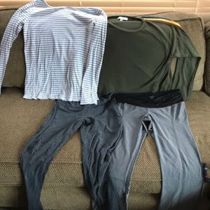 2 shirts and 2 joggers